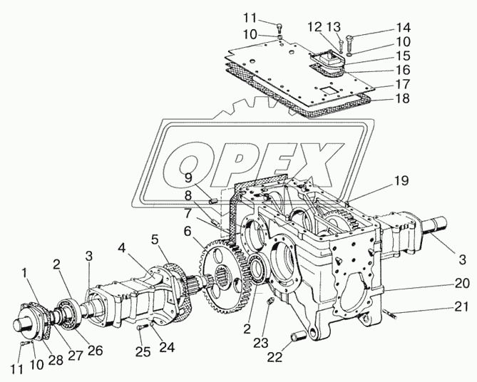 50-2401016-Б Прокладка прямоуг. 370х410; 9отв.ф16/2отв.ф20, между КПП и задним мостом МТЗ Techno Drive